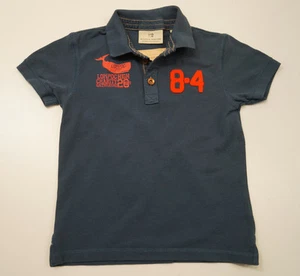 SCOTCH SHRUNK Blue & Neon Orange Save The Whales Short Sleeve Polo Shirt BNWT - Picture 1 of 6