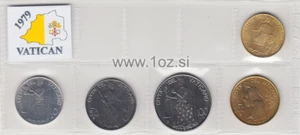 VATICAN SET 1979 - 5 coins ( 10, 20, 50, 100, 200 LIRE ) UNCIRCULATED - Picture 1 of 5