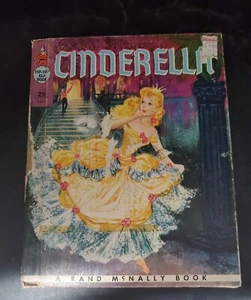 Cinderella Vintage 1956 Rand McNally Elf Hardcover Children's Book - Foto 1 di 4
