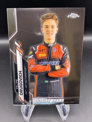 2020 Topps Chrome Formula 1 Felipe Drugovich PORTRAIT Future Stars #50 F2 Champ - Image 1 of 2