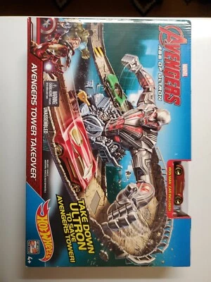 Mattel Hot Wheels MARVEL Avengers Age of Ultron Set W/Exclusive Iron Man Car - Image 1 of 4
