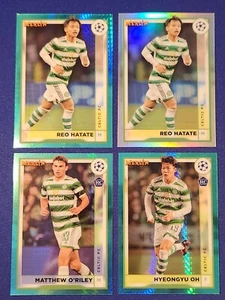  2022-23 TOPPS MERLIN UEFA AQUA PRISM CELTIC FC Lot RC Oh O'Riley Hatate  - Picture 1 of 9