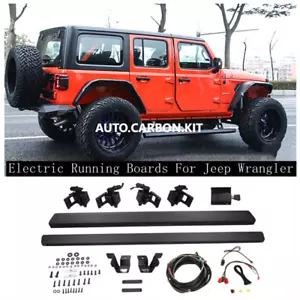For Jeep Wrangler JK JL 2/4 door 2007-21 Electric Running Boards Side Step Bar - Picture 1 of 7