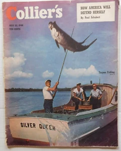 COLLIER'S MAGAZINE May 22 1948 Sax Rohmer Tarpon Palestine US Military - Picture 1 of 2