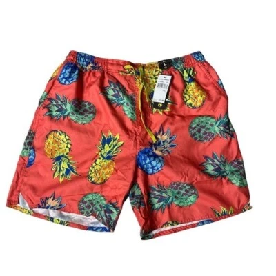 Pantalones Cortos Ocean Current Volley Nuevos con Etiquetas, Naranja/Azul Piña, Talla Grande Foto 1 de 2