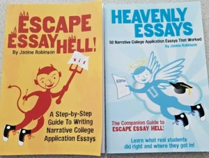 2014 HEAVENLY ESSAYS & 2013 ESCAPE ESSAY HELL by Janine Robinson ~ College app. - Imagen 1 de 6