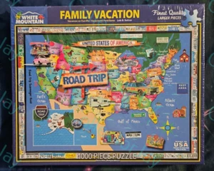 White Mountain 1000 PC Piece Puzzle 24" x 30" Family Vacation Lois B Sutton 1433 - Picture 1 of 2