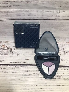 NOS AVON Color Heavenly Soft Eyeshadow Trio PLUM TRIO C 0.10 oz 3g Purple Makeup - Picture 1 of 5