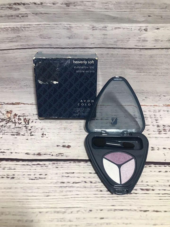 Nuevo de Lote Antiguo Avon Color Heavenly Soft Sombra de Ojos Trío PLUM TRIO C 0.10 oz 3 g Maquillaje Púrpura Foto 1 de 4