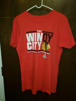Chicago Blackhawks - 2015 Stanley Cup Champions Red Soft T-Shirt - Image 1 of 4
