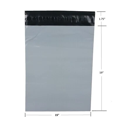 Bolsa de correo de polietileno de 15" x 19" bolsas de envío de plástico autosellantes resistentes al desgarro [3852] Foto 1 de 4