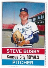 STEVE BUSBY 1976 HOSTESS AUTOGRAPHED SIGNED # 71 KANSAS CITY ROYALS