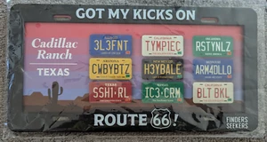 GET YOUR KICKS ON ROUTE 66 License Plate Frame - Picture 1 of 1