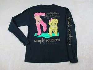 Camisa Simply Southern para mujer azul mediana baja country algodón clase alta damas - Imagen 1 de 14