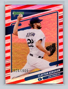 2021 Donruss Clayton Kershaw #105 Red Stripes #/2021 Dodgers - Bild 1 von 2