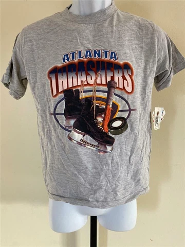 New Atlanta Thrashers Youth Size M Medium Gray Shirt Cover
