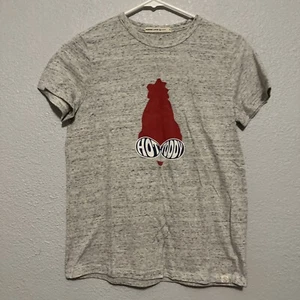 Marine Layer Re-Spun Women's Graphic " Hot Toddy" Short Sleeve Gray Shirt Small - Picture 1 of 10
