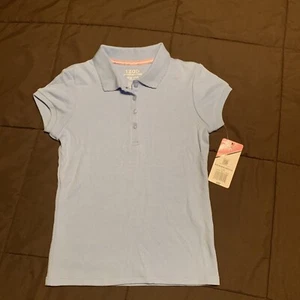 Izod Approved Schoolwear Extra Small XS 6 Girls Polo Shirt Short Sleeve Blue - Picture 1 of 11