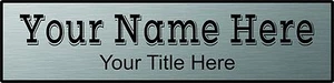 Personalisiertes individuell graviertes 2" x 8" Namensschild/Wand Tür Schreibtischschild - Bild 1 von 4