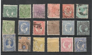 Estampillas de Australia de los Estados de Queensland en una tarjeta de stock - Imagen 1 de 1