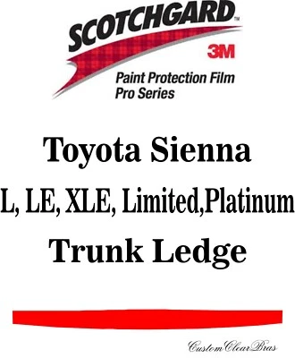 Película protectora de pintura 3M Scotchgard serie Pro 2021 2022 2023 Toyota Sienna Foto 1 de 3