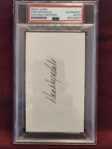 DON DRYSDALE LOS ANGELES DODGERS HAND SIGNED CUT SIGNATURE AUTO PSA SLABBED - Picture 1 of 1