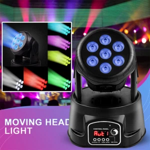7LED Moving Head LED Stage Light RGBW DMX DJ Disco Club Party Beam Lighting - Picture 1 of 12