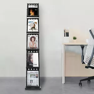 5-Lagige Faltbarer Brosch??renst?nder Prospektst?nder Zeitschriftenregal Display - Bild 1 von 17
