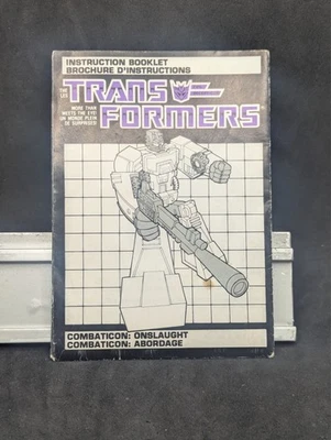 Transformers G1 Combaticon: Onslaught Instruction manual CANADIAN VARIANT - Image 1 of 2