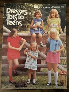 Dresses...Tots to Teens, Spinnerin Minibook 360, Knitting Patterns Size 4 - 12 - Picture 1 of 1