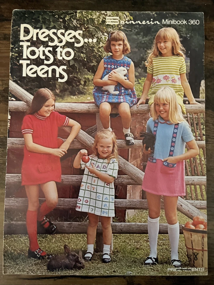 Dresses...Tots to Teens, Spinnerin Minibook 360, Knitting Patterns Size 4 - 12 - Image 1 of 1