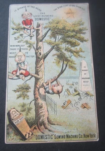1880's - Domestic SEWING MACHINE Co. - Victorian TRADE CARD - New York - Bild 1 von 2