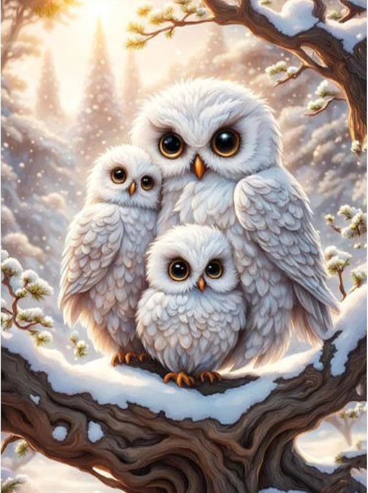 Eule Malen Nach Zahlen Kinder ab 5 6 7 8 9 10 Jahre Mädchen - Bild 1 von 4