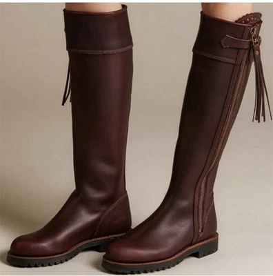 Brown Tassel Boots Size 7 Chilvers Really Wild style! - Image 1 of 4