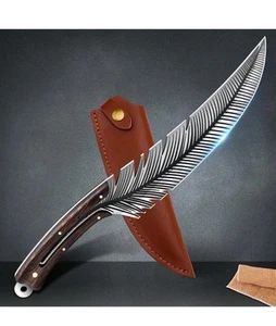 Professional Chef Knives, Sharp Feather Boning Knife Hand Forged Knife High C... - Picture 1 of 14