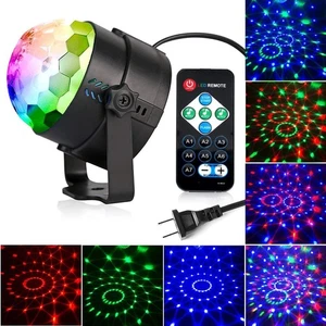 Partylicht - LED Disco Licht Discokugel Licht Sound aktiviert Fernbedienung 7 FarbenX - Bild 1 von 8