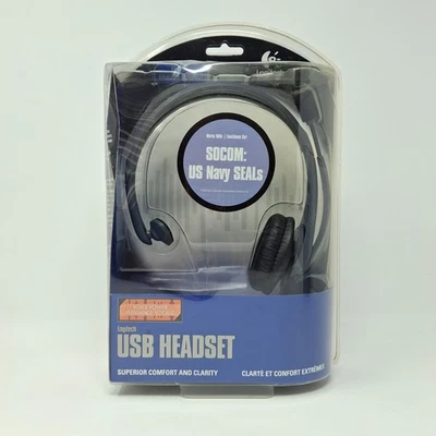 Logitech USB Headset Compatible with Sony PlayStation 2 PS2 SOCOM - New Sealed - Image 1 of 4