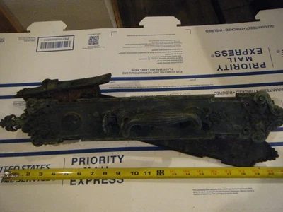 Antique Vintage LARGE ORNATE Old Bronze ,BRASS Exterior Entry Door Lock  SET - Image 1 of 4