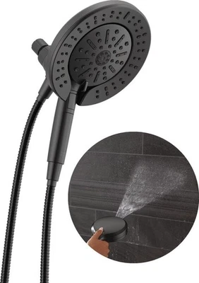 Delta 75655BL - IN2ition w/Pro CLEAN 2 in 1 Dual  Shower Head- 6 Settings! - Image 1 of 4