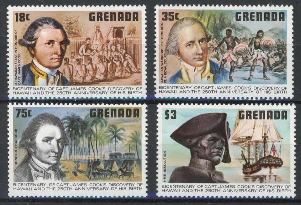 Granada 1978: James Cook - Buen conjunto de estampillas muy finas MNH Foto 1 de 1