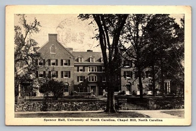 Postcard NC Chapel Hill UNC Spencer Hall 1942 Soldier Mail Stamped N770 - Image 1 of 2