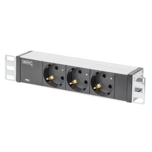 DIGITUS Professional DN-95411 3-fach Steckdosenleiste rackeinbaufähig 10" 2 m - Bild 1 von 3