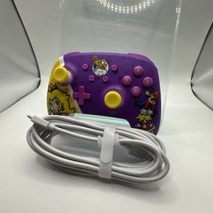 Super Mario Princess Peach Purple Wired Controller for the Nintendo Switch - Picture 1 of 21