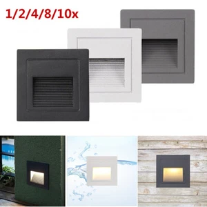 3W LED Recessed Walkway Step Stair Wall Corner Light Outdoor Lamp AC85-265V IP65 - Picture 1 of 12