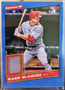 Mark McGwire 2020 Panini Donruss PLAYER WORN Jersey Patch 🔥🔥 - Picture 1 of 2