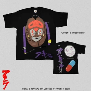 Vintage Vitamin Akira Medium Shirt 2023 Joker Clowns Motorcycle Gang Neo Tokyo - Picture 1 of 4