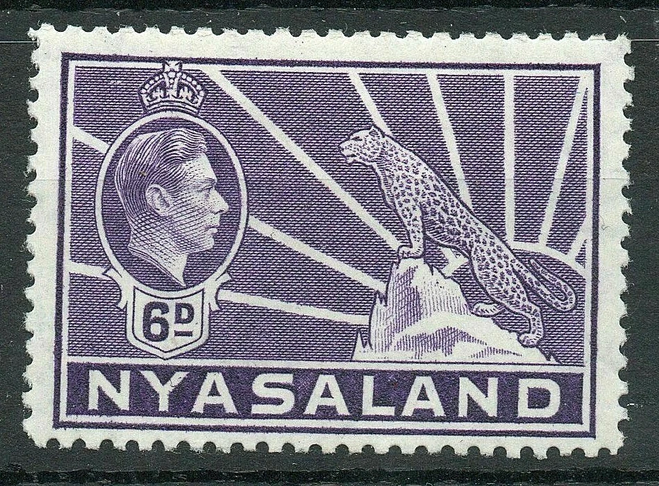 NYASALAND 1938-44 SG136 KGVI  6d. SYMBOL OF THE PROTECTORATE - VIOLET -  MNH - Image 1 of 1