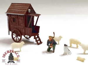 1:87 Iberplace 30004 Shepherd H0 Scale Figures with Cart and Sheep h0 00 - Picture 1 of 10