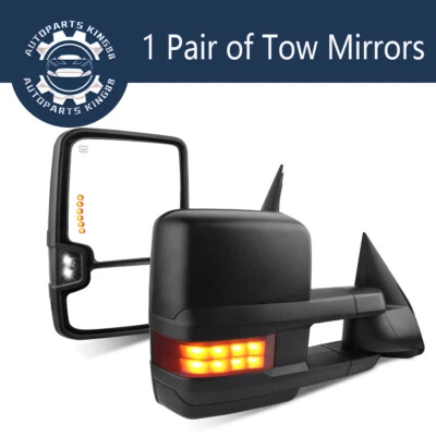 Power Heated Tow Mirrors for 2003-2006 Chevy Silverado 1500 2500 3500 LED Signal - Image 1 of 4