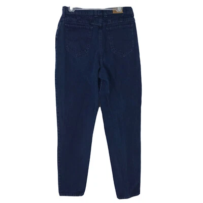 Pantalones de mezclilla Lee Blue Mom vintage hechos en EE. UU. tiro alto lavado oscuro para mujer 16 largos 30x33 Foto 1 de 4